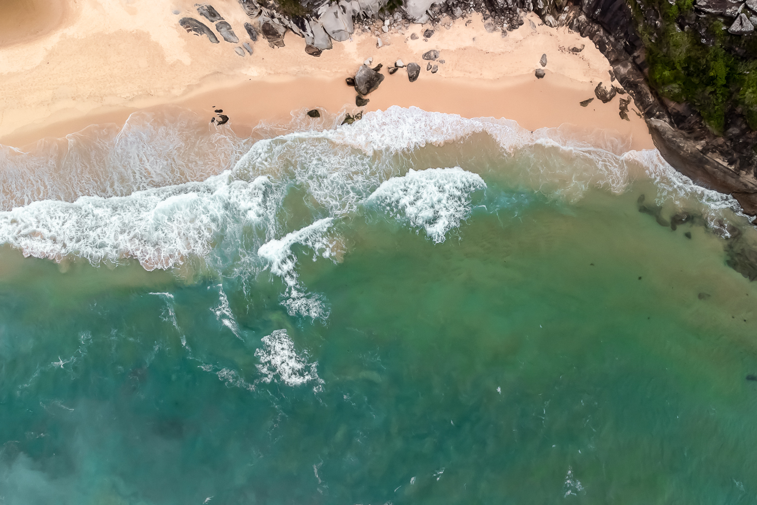 North curly beach print green blue ocean photography